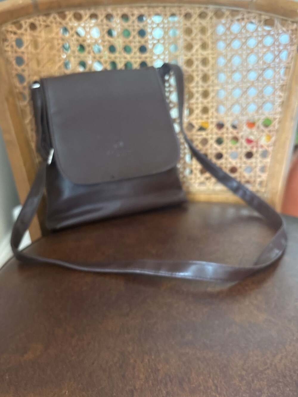 Mick-Chwood Paris Brown Leather Crossbody Flap Bag - Picture 5 of 14